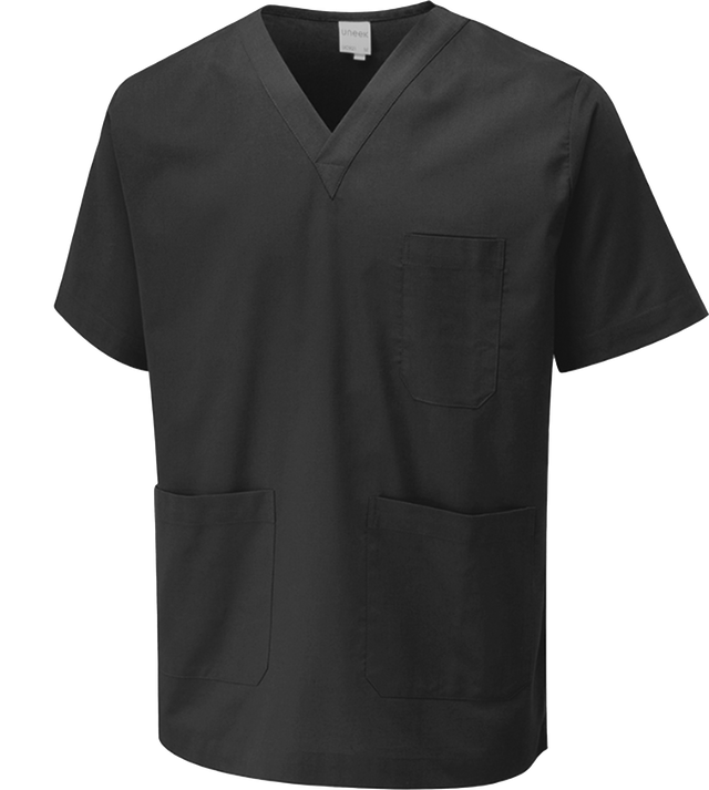 Veterinary Scrub Top Black