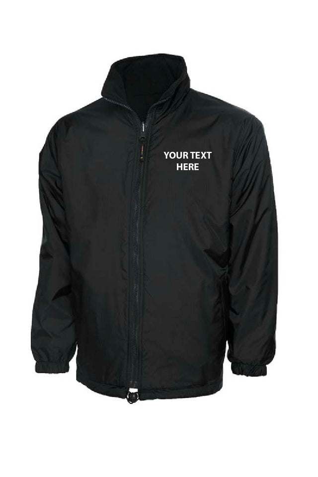 Waterproof Jacket Text Logo Black
