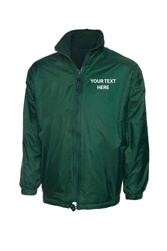 Waterproof with Embroidered Text Logo Bottle Green