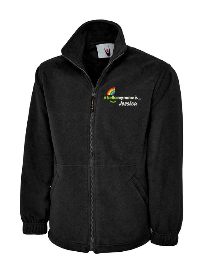 Hello My Name Is Fleece Jacket Black