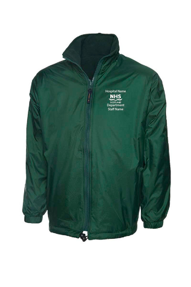 NHS Scotland Waterproof Jacket Bottle Green
