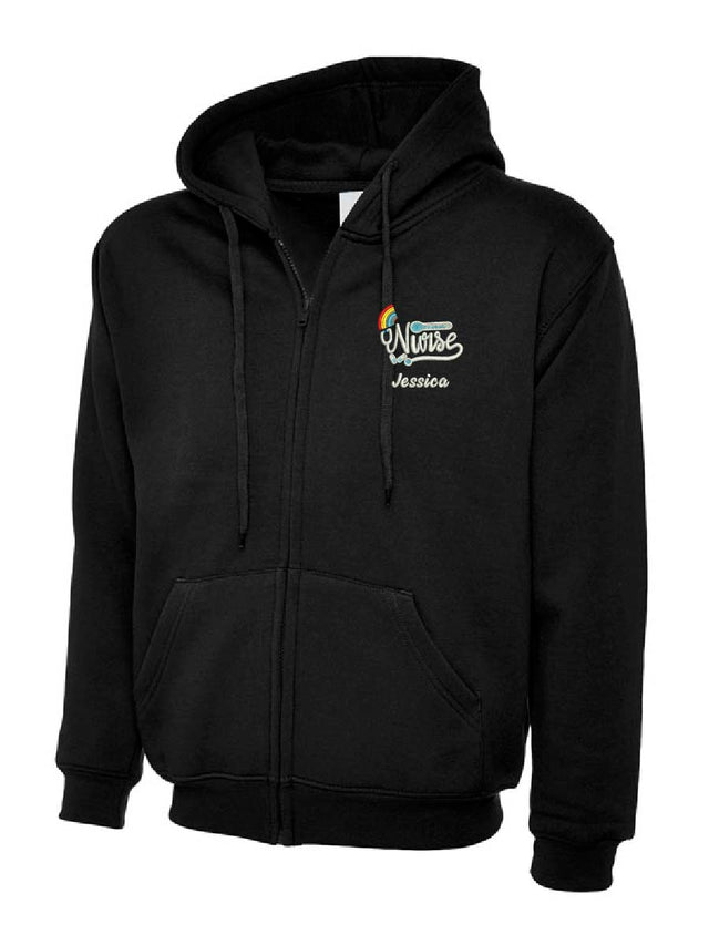 Nurse Zip Hoodie Black