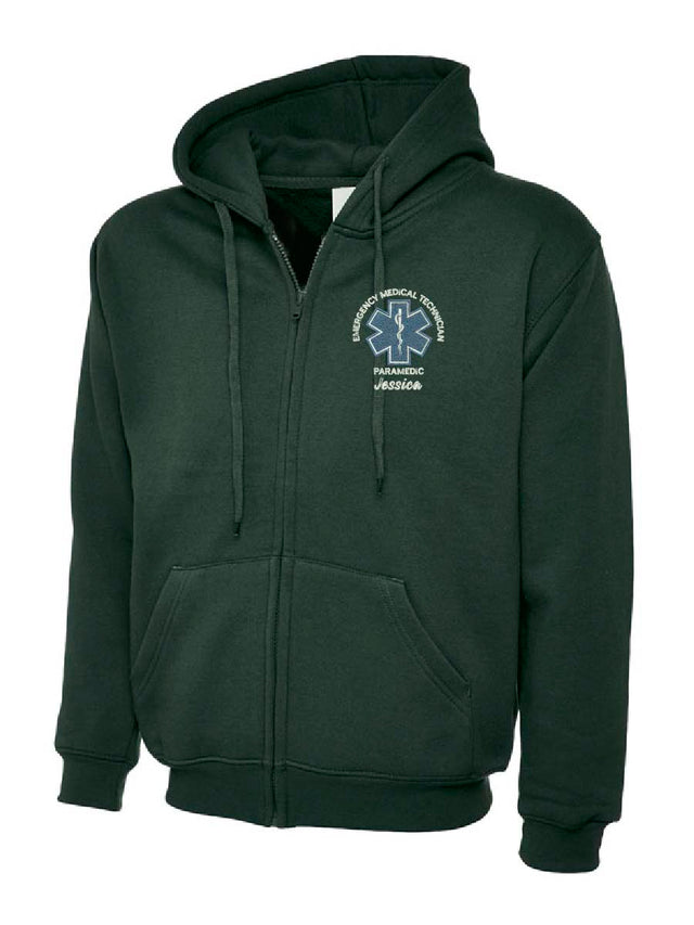 Paramedic Zip Hoodie Bottle Green