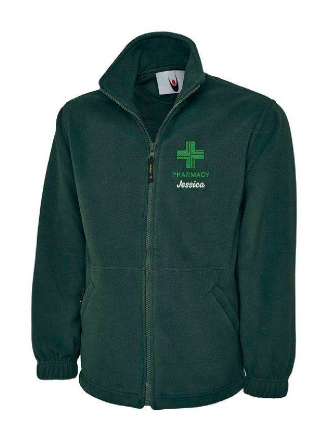 Pharmacy Fleece with Logo Bottle Green