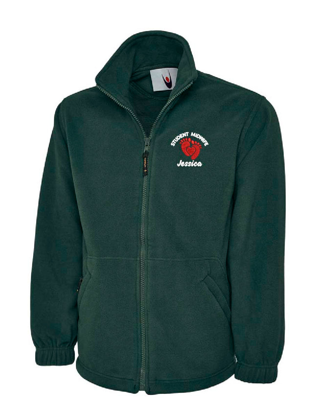 Student Midwife Fleece Jacket Bottle Green