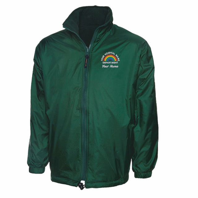 NHS Rainbow Waterproof Jacket Bottle Green