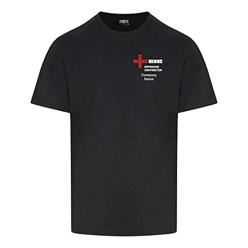 Black Embroidered NICEIC T-Shirt