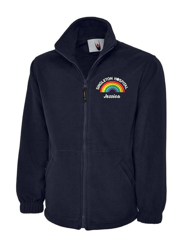Rainbow Fleece Jacket Navy