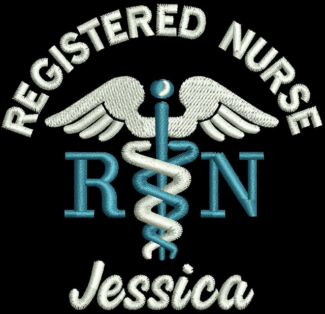 Registered Nurse Zip Hoodie Crest