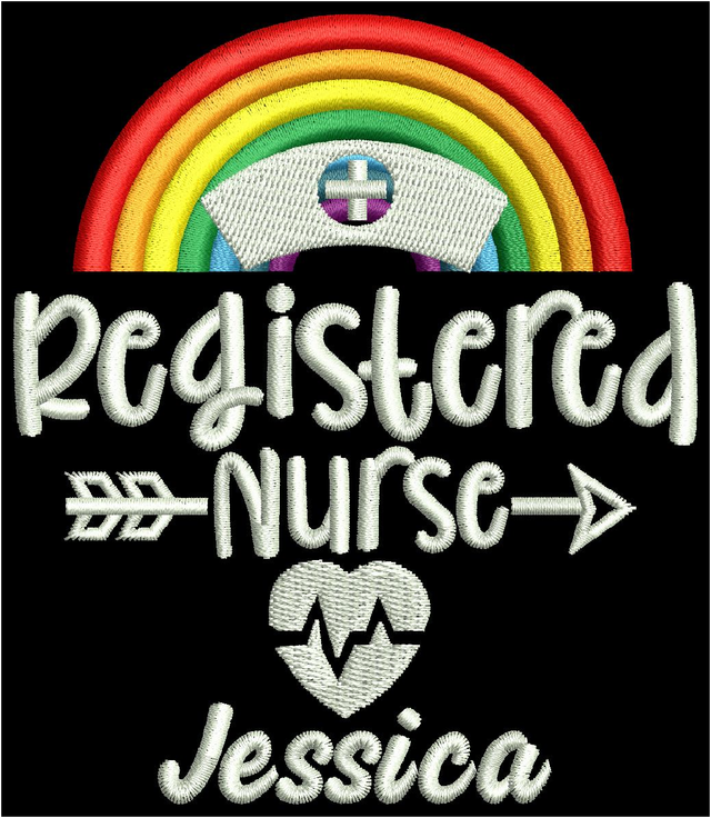 Registered Nurse Rainbow Logo
