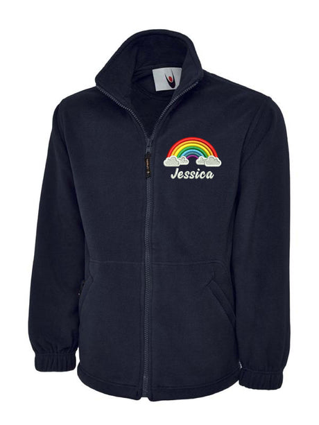 Rainbow With Clouds Fleece