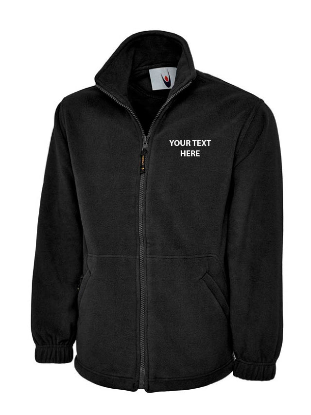Embroidered Text Logo Fleece Black