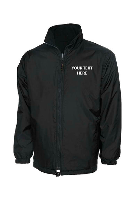 Waterproof Jacket Text Logo Black