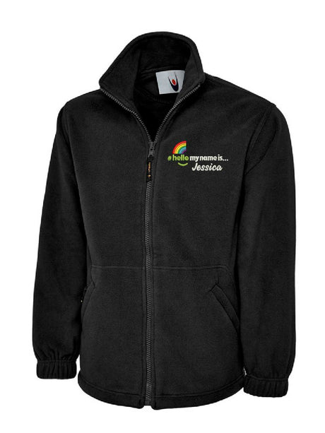Hello My Name Is Fleece Jacket Black