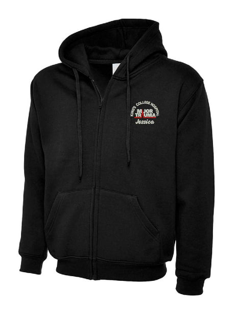 Major Trauma Zip Hoodie Black