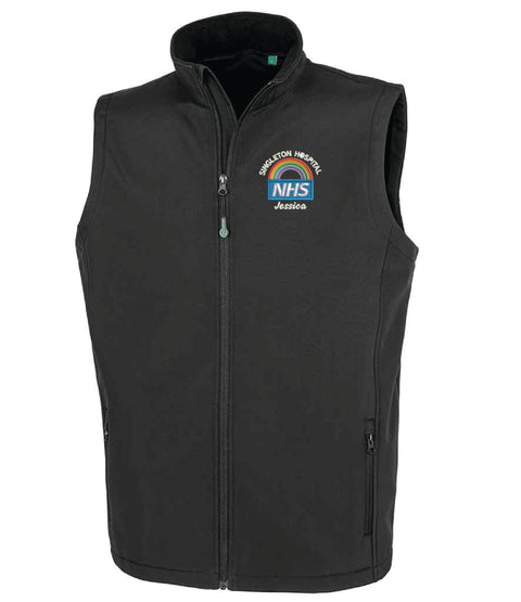 NHS Rainbow Softshell Bodywarmer Black