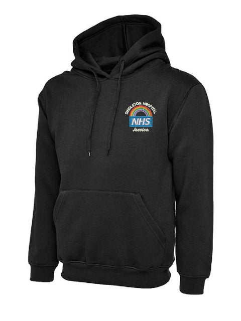NHS Rainbow Pullover Hoodie Black