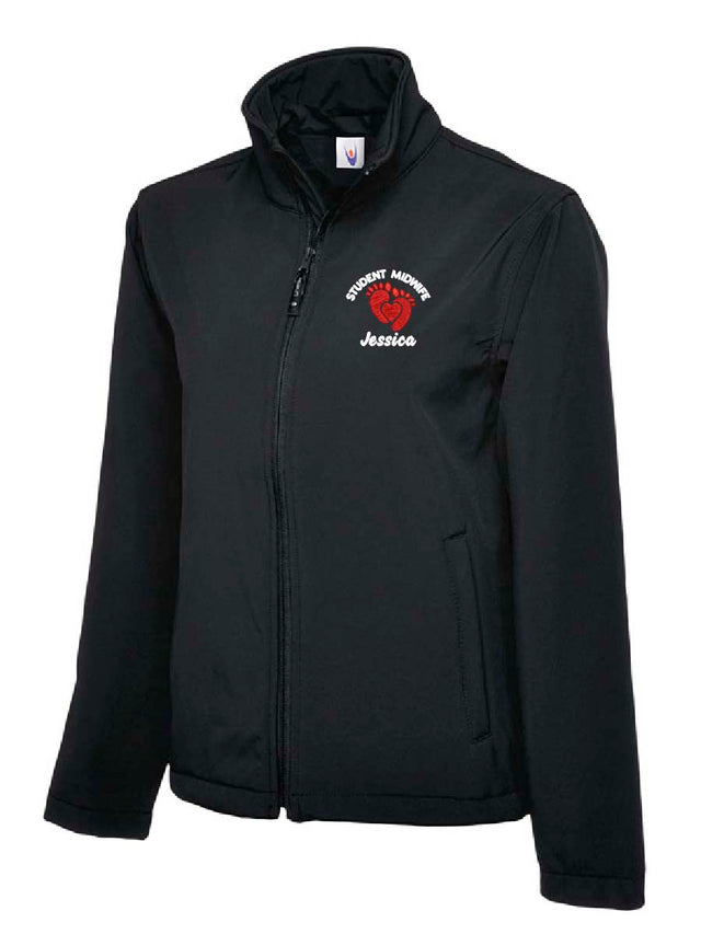 NHS Student Midwife Softshell Black