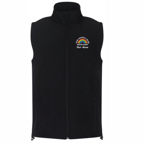 NHS Rainbow Softshell Bodywarmer Black