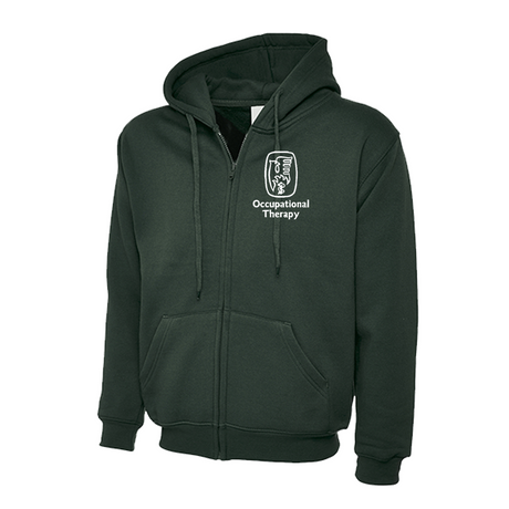 Occupational Therapy Zip Hoodie Bottle Green
