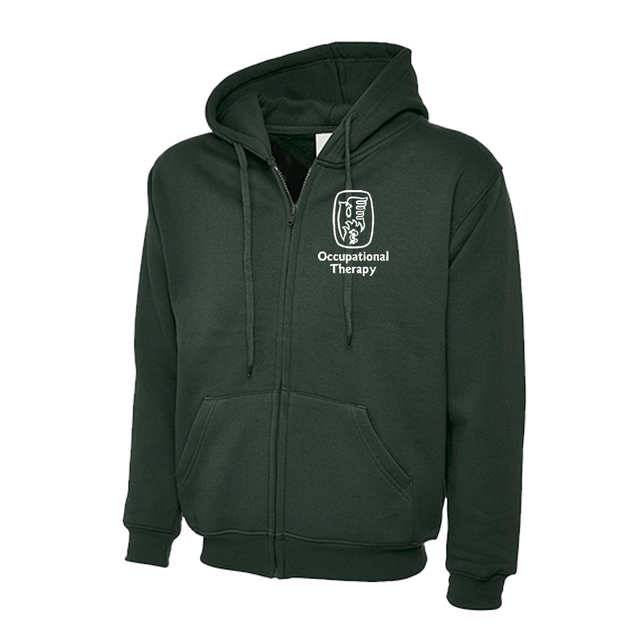 Occupational Therapy Zip Hoodie Bottle Green