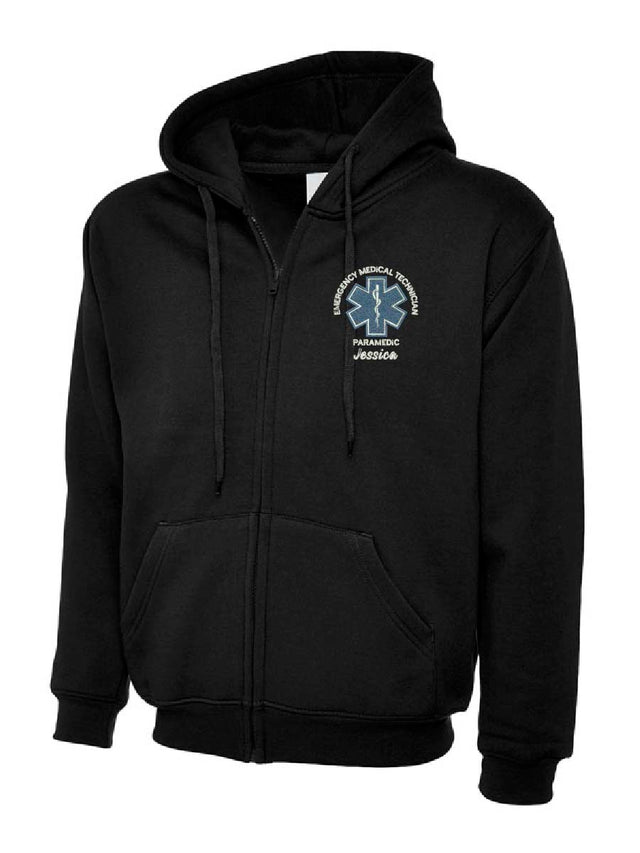 Paramedic Zip Hoodie Black