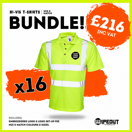Personalised Hi-vis Polo Shirt Bundle