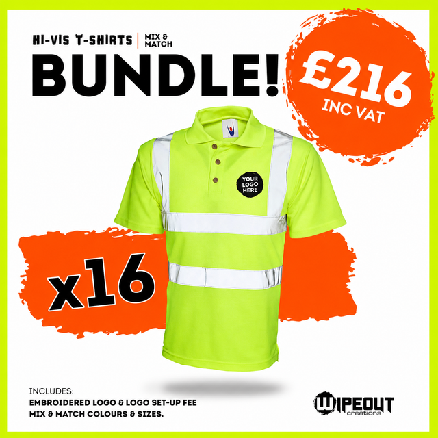 Personalised Hi-vis Polo Shirt Bundle