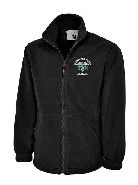 Registered Nurse Fleece Jacket Black