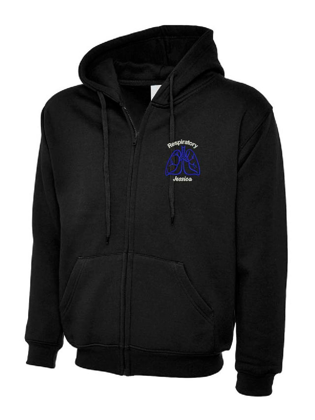 Respiratory Zip Hoodie Black
