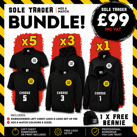 The Sole Trader workwear  Bundle + Free Logo