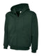 Zip Hoodie plain Bottle Green