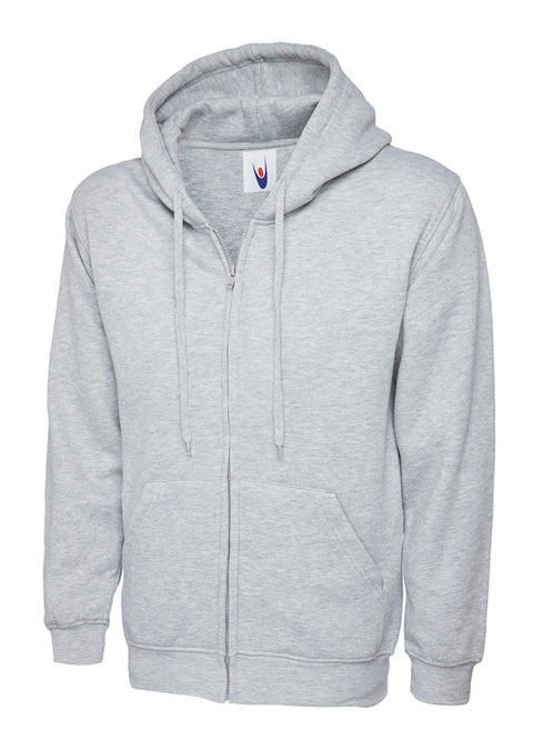 Zip Hoodie plain Heather Grey