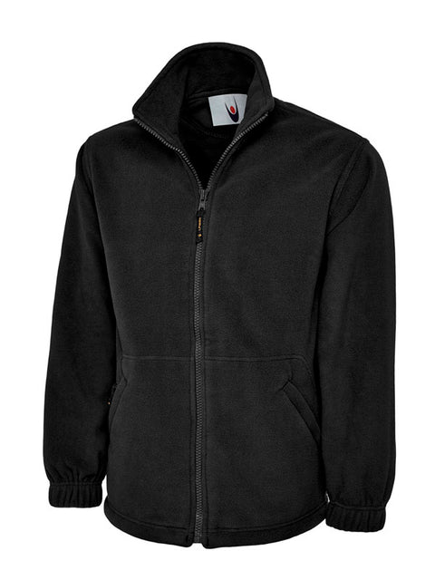 Full Zip Fleece plain Black