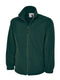 Full Zip Fleece plain Bottle Green