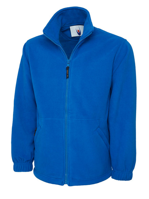 Full Zip Fleece plain Royal Blue