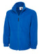 Full Zip Fleece plain Royal Blue