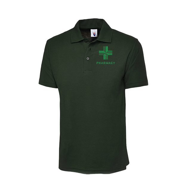 Pharmacy Polo Shirt Bottle Green