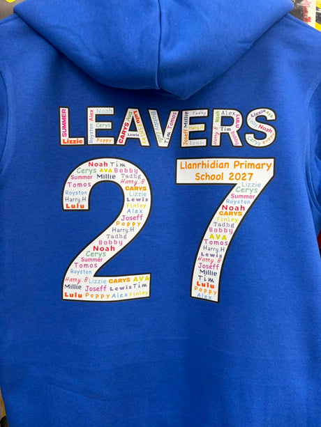 Llanrhidian Primary Leavers Zip Up Hoodie