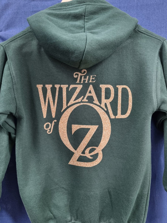 Back of Hoodie with The Wizard of Oz Title