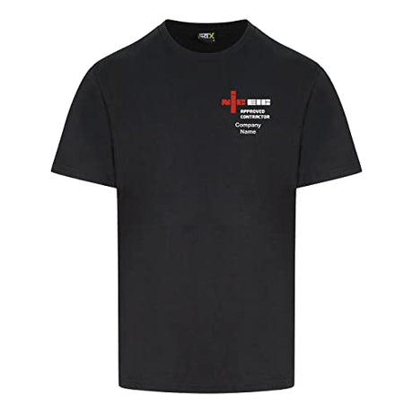 Black Embroidered NICEIC T-Shirt