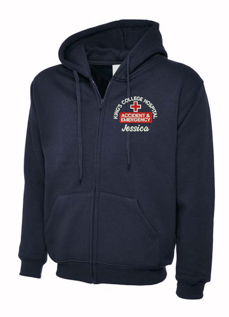 A&E Zip Hoodie Navy