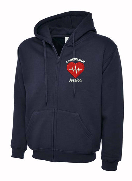 Cardiology Zip Hoodie Navy