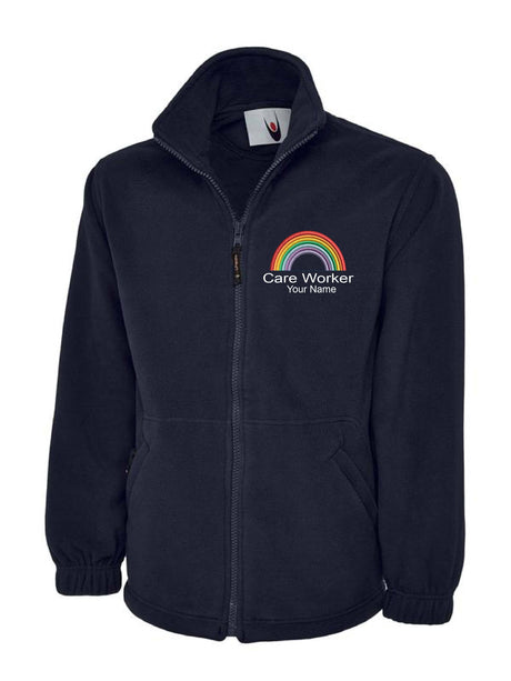 Rainbow Care Worker Fleece Jacket Navy