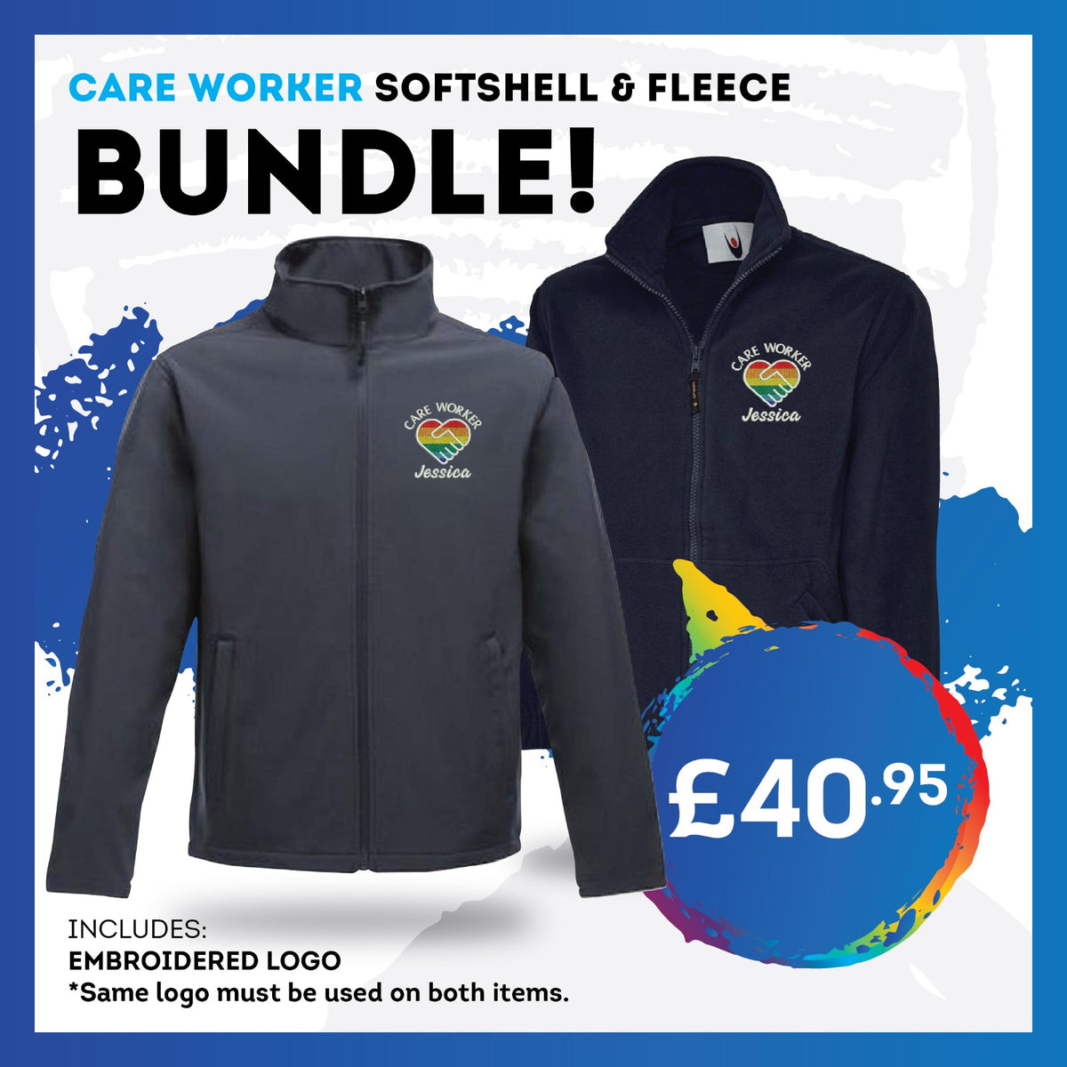 Dunvant Primary Care Worker Uniform Bundle | Fleece & Softshell Deal £36.95