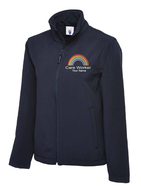 Rainbow Care Worker Softshell Jacket Navy