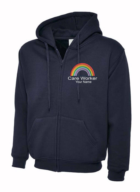 Rainbow Care Worker Hoodie Navy