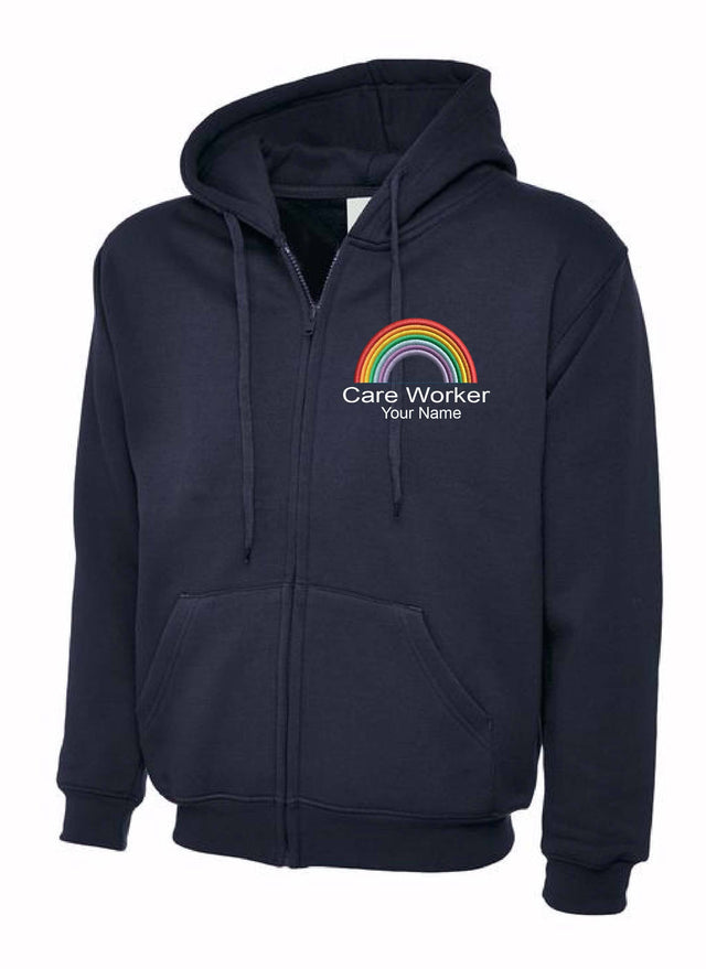 Rainbow Care Worker Hoodie Navy