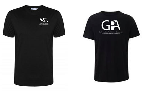 Front anc back of GCS Performing Arts Cotton T-shirt