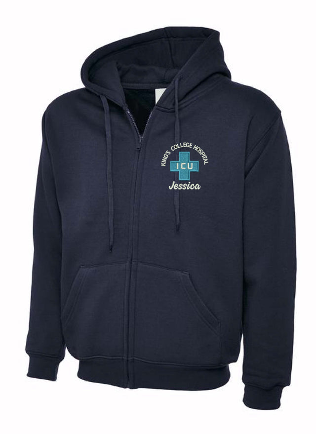 ICU Full Zip Hoodie Navy